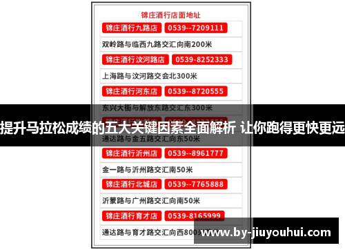 提升马拉松成绩的五大关键因素全面解析 让你跑得更快更远